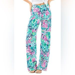 Lilly Pulitzer | Lorena Breezy Palazzo Pant in Multi Salt In The Air Size XS
